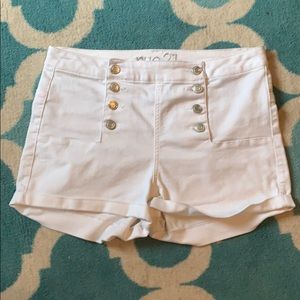 Rue 21 High Waisted White Jean Shorts